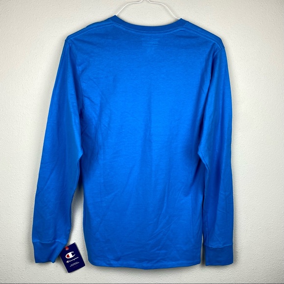 Champion Men’s/Unisex Balboa Blue Logo Classic Long-Sleeve Tee 586618 - Small - Picture 10 of 11